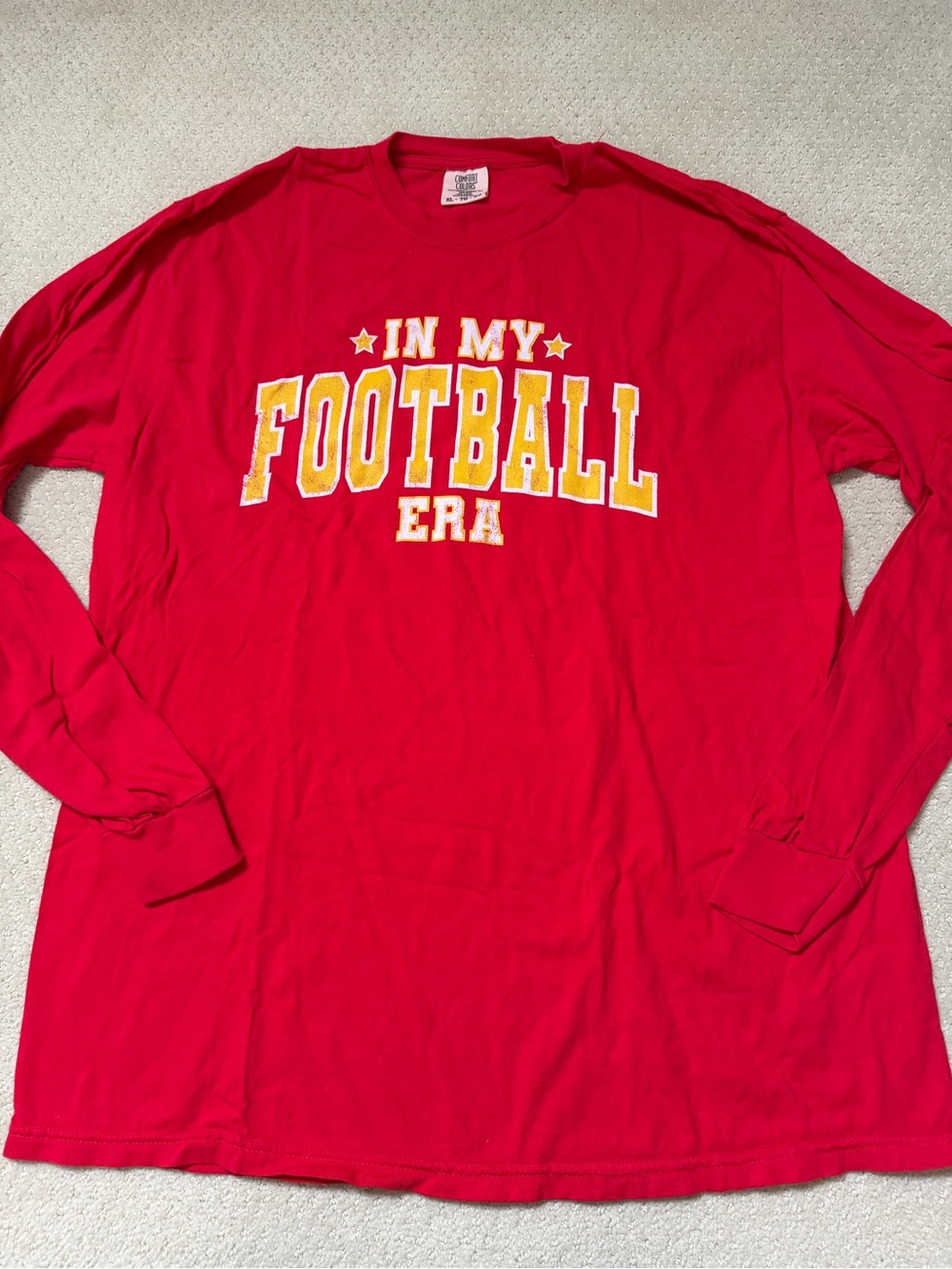 Red 'In My Football Era' Long-Sleeve Shirt